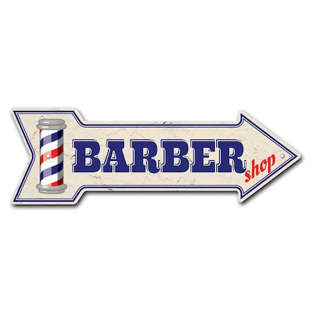 Barber Shop 2 Arrow Sign Funny Home Decor 30in Wide